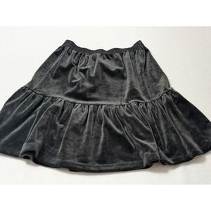 Hanna Andersson‎ Skirt Sz 12 150 Girls Black Velvet Holiday Sparkle Waistband